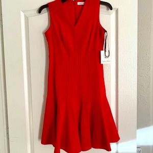 Sleeveless red never worn dress